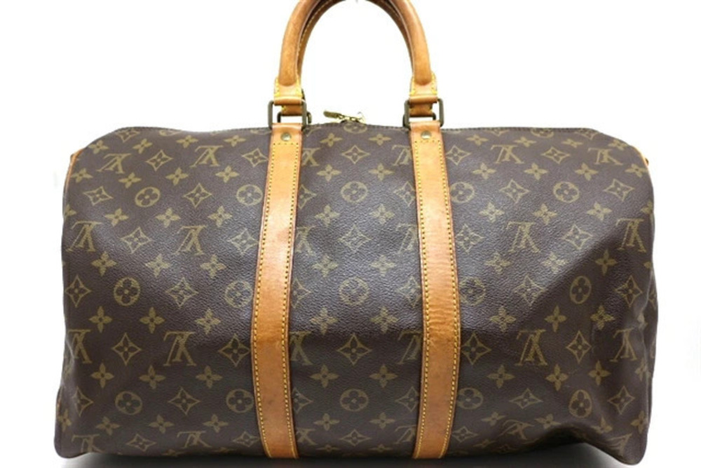 Louis Vuitton Bag Keepall Monogram Boston Bandouliere Brown